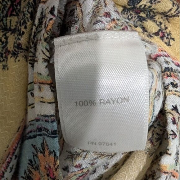 J Jill Floral Tunic Womens Size 2X Blue Stripe Lightweight Button Down Shirt - Picture 5 of 9